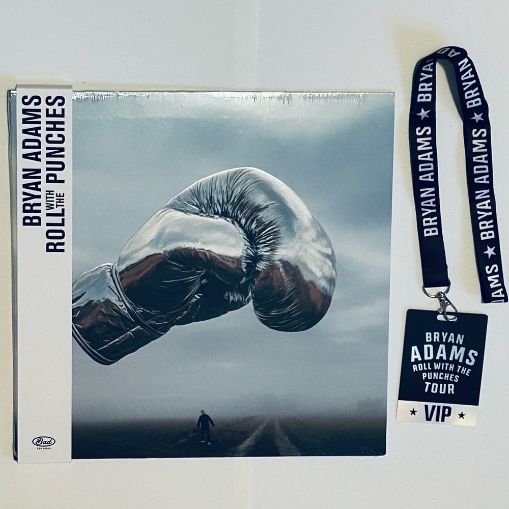 NEW! Bryan Adams “Roll With The Punches” Vinyl & VIP Laminate & Lanyard Set